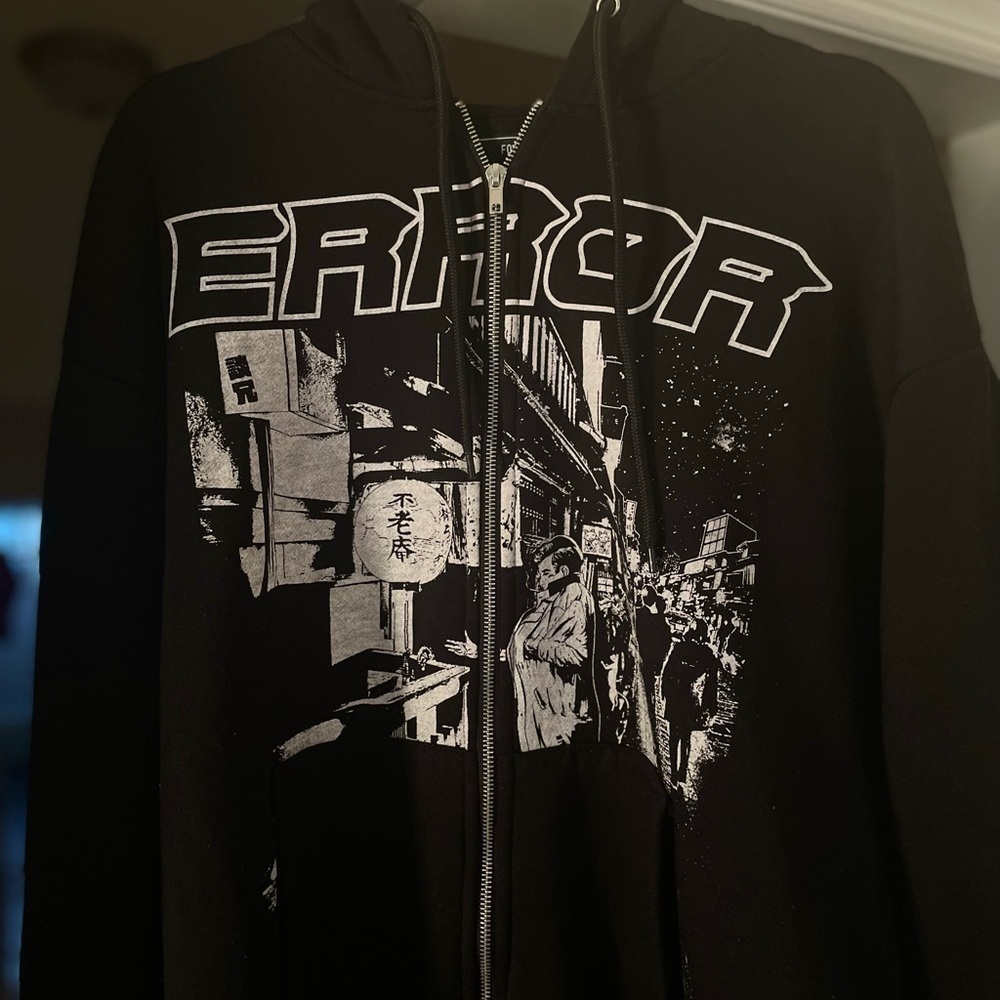 Black Graphic Hoodie